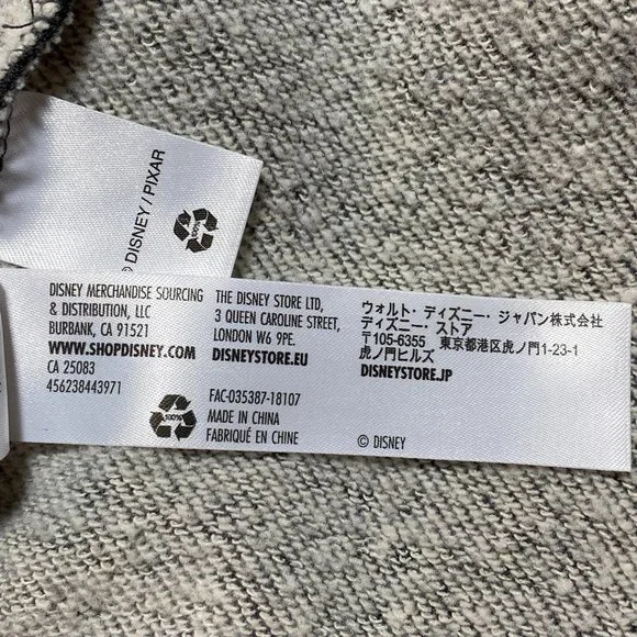 Disney Edna Mode Embroidered Faux Leather Sleeve Pullover Sweater Size XS Gray - Picture 10 of 12